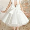 Custom a line princess girl dresses with bowknot