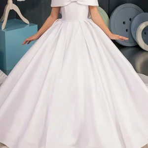 Custom a line princess girl dresses with bowknot
