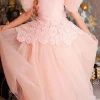 Custom a line princess short sleeves flower girl dresses with bowknot