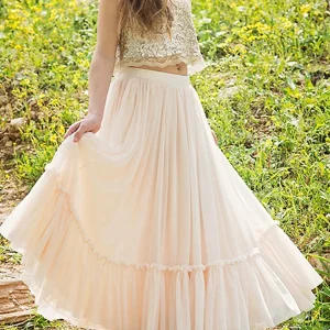 Custom a line princess scoop flower girl dresses with sequins