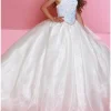 Custom a line princess halter tulle flower girl dresses with sequins beading