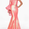 Custom trumpet mermaid one shoulder rainbow flower girl dresses