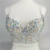 Custom sexy y2k year 2000 womens rhinestone diamond cosplay costume carnival party bra