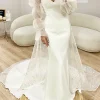 Custom trumpet mermaid sweetheart wedding dress with applique