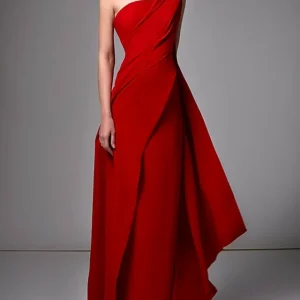 Custom sheath column one shoulder satin mother of the bride dresses with knot bow