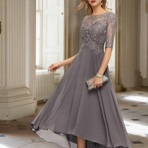 Custom a line princess half sleeves mother of the bride dresses with applique