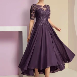 Custom a line princess half sleeves mother of the bride dresses with applique
