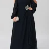Custom a line princess v neck mother of the bride dresses with rhinestones