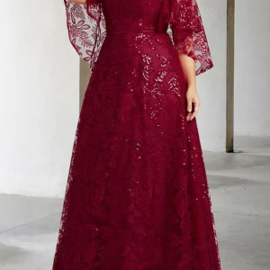 Custom a line princess mother of the bride dresses with applique sequins