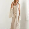 Custom sheath column v neck sleeveless mother of the bride dresses with wraps