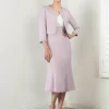 Custom sheath column mother of the bride dresses with jacket beading