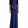 Custom sheath column v neck mother of the bride dresses with split side