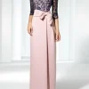 Custom sheath column jewel neck floor length mother of the bride dresses