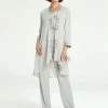 Custom chiffon mother of the bride pantsuits with jacket