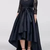 Custom a line princess scoop asymmetrical mother of the bride dresses