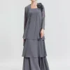 Custom a line princess scoop floor length mother of the bride dresses