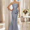Custom trumpet mermaid strapless floor length mother of the bride dresses