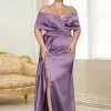Custom trumpet mermaid off the shoulder mother of the bride dresses