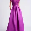 Custom a line princess scoop asymmetrical mother of the bride dresses