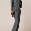 Custom copy of chiffon scoop sleeveless mother of the bride pantsuits with belt