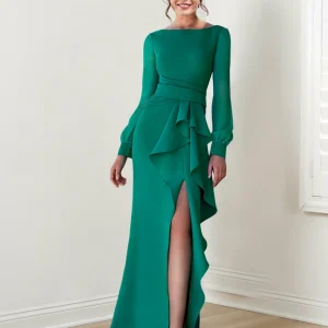 Custom sheath column scoop sleeveless mother of the bride dresses