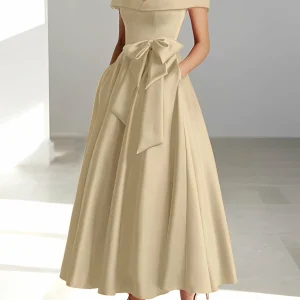 Custom a line princess off the shoulder mother of the bride dresses with pockets