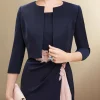 Custom sheath column short sleeves knee length mother of the bride dresses