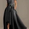 Custom a line princess off the shoulder asymmetrical mother of the bride dresses with ruffles