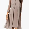 Custom sheath column jacket knee length dresses mother of the bride dresses