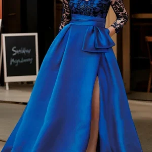 Custom a line princess off the shoulder 3 4 sleeves floor length mother of the bride dresses