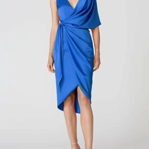 Custom a line princess v neck half sleeves asymmetrical mother of the bride dresses with ruffles