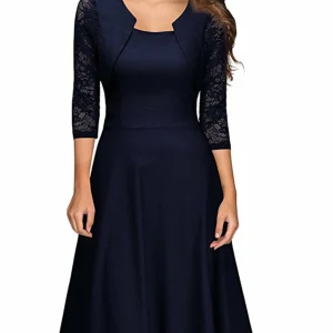 Custom a line princess round neck lace cocktail party dresses with applique