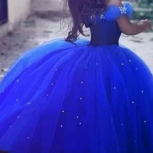 Custom ball gown off the shoulder floor length long prom dresses