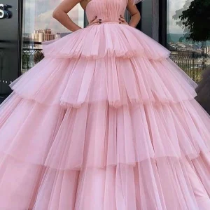 Custom ball gown one shoulder floor length long prom dresses