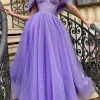 Custom ball gown off the shoulder floor length long dresses with sequins