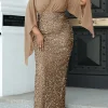 Custom sheath column v neck floor length prom dresses