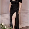 Custom sheath column off the shoulder floor length prom dresses