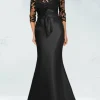 Custom trumpet mermaid scoop floor length prom dresses