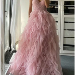 Custom a line princess spaghetti straps long prom dresses