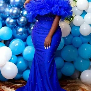 Custom trumpet mermaid strapless floor length prom dresses