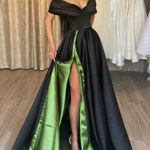 Custom a line princess off the shoulder floor length prom dresses