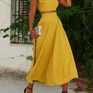 Custom a line princess scoop tea length prom dresses