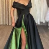 Custom a line princess off the shoulder floor length prom dresses