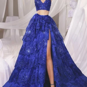 Custom a line princess strapless floor length prom dresses