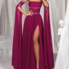 Custom a line princess spaghetti straps floor length prom dresses