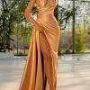 Custom sheath column halter floor length prom dresses