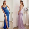 Custom sheath column spaghetti straps sleeveless floor length long prom dresses