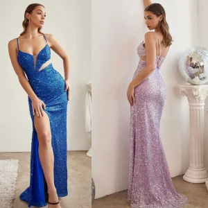 Custom sheath column spaghetti straps sleeveless floor length long prom dresses