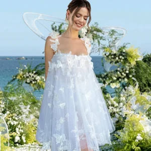 Custom a line princess straps sleeveless floral formal party dresses with flowers