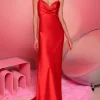 Custom sheath column v neck sleeveless floor length evening dress with ruffles